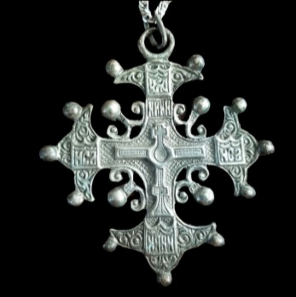 Relisted - Vintage Coppini cross necklace 800 silver bros - Picture 2 of 16